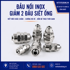 ĐẦU NỐI INOX GIẢM 2 ĐẦU SIẾT ỐNG