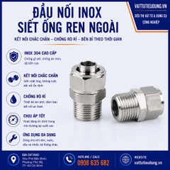 ĐẦU NỐI INOX SIẾT ỐNG REN NGOÀI