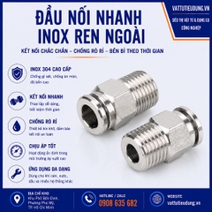 ĐẦU NỐI NHANH INOX REN NGOÀI