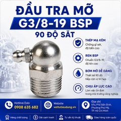 ĐẦU TRA MỠ G3/8-19 BSP 90 ĐỘ SẮT
