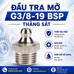 ĐẦU TRA MỠ G3/8-19 BSP THẲNG SẮT