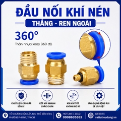 ĐẦU NỐI KHÍ NÉN THẲNG - REN NGOÀI
