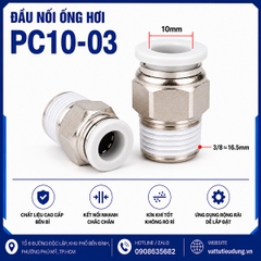 ĐẦU NỐI KHÍ NÉN THẲNG TRẮNG - REN NGOÀI