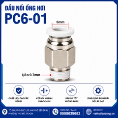 ĐẦU NỐI KHÍ NÉN THẲNG TRẮNG - REN NGOÀI