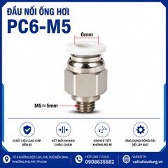ĐẦU NỐI KHÍ NÉN THẲNG TRẮNG - REN NGOÀI