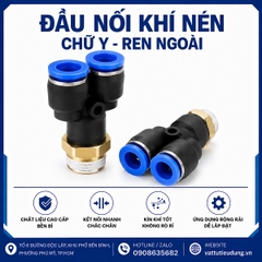 ĐẦU NỐI KHÍ NÉN CHỮ Y - REN NGOÀI