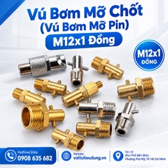 Vú Bơm Mỡ Chốt (Vú Bơm Mỡ Pin) M12x1 Đồng
