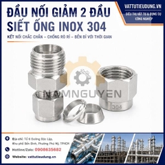ĐẦU NỐI GIẢM 2 ĐẦU SIẾT ỐNG INOX 304