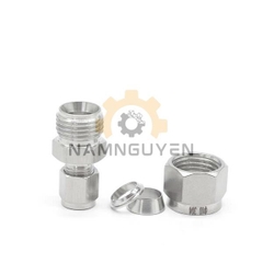 Đầu Nối Giảm 2 Đầu Siết Ống Inox 304