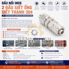 ĐẦU NỐI INOX 2 ĐẦU SIẾT ỐNG SIẾT THÀNH