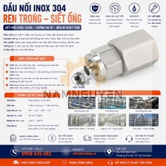 ĐẦU NỐI INOX REN TRONG VÀ 1 ĐẦU SIẾT ỐNG