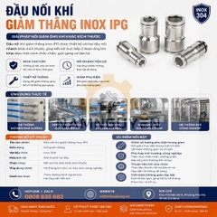 ĐẦU NỐI KHÍ GIẢM THẲNG INOX IPG