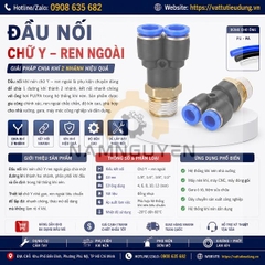 ĐẦU NỐI KHÍ NÉN CHỮ Y - REN NGOÀI