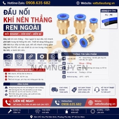 ĐẦU NỐI KHÍ NÉN THẲNG - REN NGOÀI