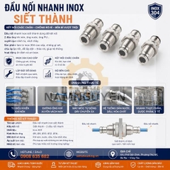 ĐẦU NỐI NHANH INOX SIẾT THÀNH