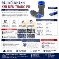 ĐẦU NỐI NHANH KHÍ NÉN THẲNG PU