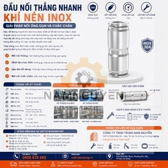 ĐẦU NỐI THẲNG NHANH KHÍ NÉN INOX