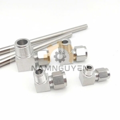CO NỐI THÉP KHÔNG RỈ 304 – 1 ĐẦU SIẾT HẠT BẮP, 1 ĐẦU REN NGOÀI