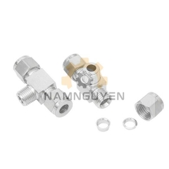 T NỐI INOX 304 – 2 ĐẦU SIẾT HẠT BẮP VÀ 1 ĐẦU REN NGOÀI