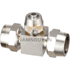 Nối T Giảm Siết Ống Bằng Đồng