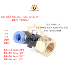 CO NỐI NHANH KHÍ NÉN - REN TRONG