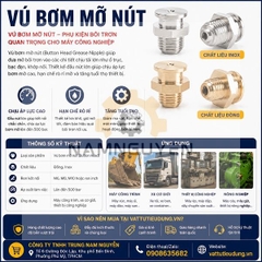 Vú Bơm Mỡ Nút ( Button head grease nipple )