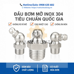 Vú Mỡ Inox 304 M12x1 45 Độ