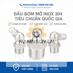 Vú Mỡ Inox 304 M10x1.25 Thẳng