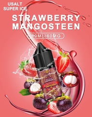 Usalt Super Ice Strawberry Mangosteen Dâu Tây Măng Cụt Saltnic (30ml / 60mg)
