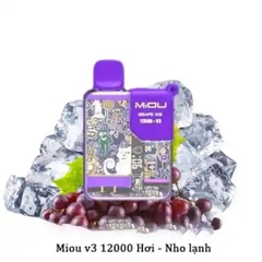 MiOU V3 12000 Hơi Hương Vị Nho Lạnh (50mg) – Pod 1 Lần