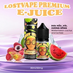 Lost Vape Premium E-Juice Dưa Hấu Vải Xương Rồng Saltnic (30ml/30mg/50mg)