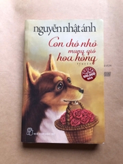 Con chó nhỏ mang giỏ hoa hồng
