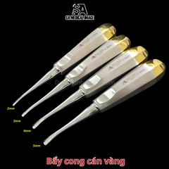 Bẩy nha khoa cong cán vàng SA Medical ( thép Đức)