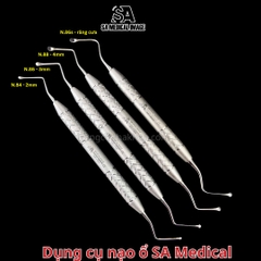 Cây nạo ổ lucas (nạo nang) 2mm, 3mm, 4mm, có răng cưa SA Medical