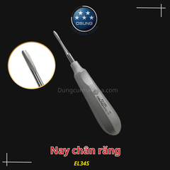 Nạy chân răng Elevator- Metal handle, stainess steel Osung(Cái)