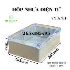 Hộp Vy Anh 265x185x95mm Màu Trắng Nắp Trong