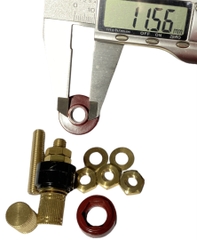 Cọc Đồng M8 - 8mm 200A NẮP ĐỒNG (Đỏ + Đen)