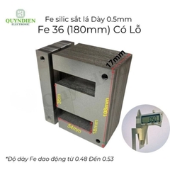 Fe Sắt Silic EI 0.5mm - 36mm (108mm) Lá Dày Có Lỗ