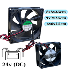 Quạt tản nhiệt 24v (DC) 6x6 8x8 9x9 quạt không chổi than