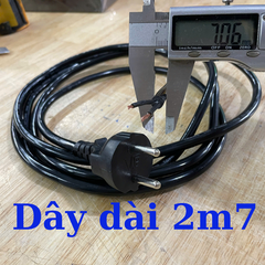 Dây nguồn lõi đồng dài 2m, 3m, 5m dùng cho máy khoan, máy cưa, máy cắt,...v.v...
