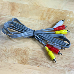 Dây Audio AV 6 Đầu RCA Hoa sen - Kết Nối Âm Thanh và Hình Ảnh Chuẩn, Dài 1.5m [1 sợi]