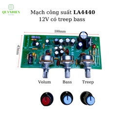 Mạch khuếch đại âm thanh LA4440 có chỉnh TREBLE BASS 19W, DC 12V-14V chưa có IC