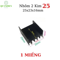 Nhôm tản nhiệt 2 kim 25x23x16mm cho transistor TO-220
