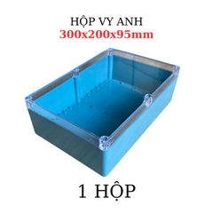 Hộp Nhựa Vy Anh 300x200x95mm Màu Xanh Nắp Trong