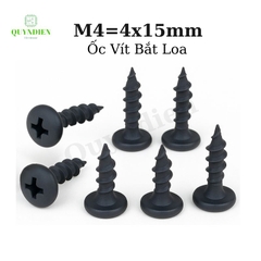 Ốc Vít Nhọn M4x15 Bắt Thùng Loa Ren Thưa Taiwan dài 15mm - Túi 100g