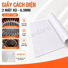 Giấy Phim Cách Điện Trắng 2 Mặt Xù Dày 0.3mm