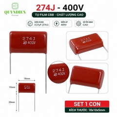 Tụ Kẹo Nâu Đỏ 274J 400V 0.27uF