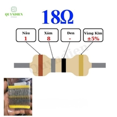 Điện trở Đài Loan 1/4W - 18R