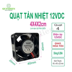 Quạt Tản Nhiệt mới 12VDC 4x4x2 cm dòng 0.3A-Vĩ 125 Cái