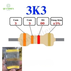 Điện trở Đài Loan 1/4W - 3K3